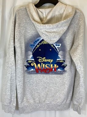 Disney Cruise Line Wish Gray Hoodie Sz S Maiden Voyage 2022 Inaugural Exclusive